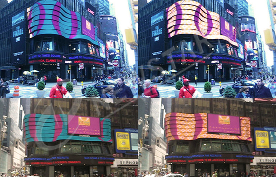 Wall Mounted P20mm Flexible LED Display Board , Full Color Led Signs